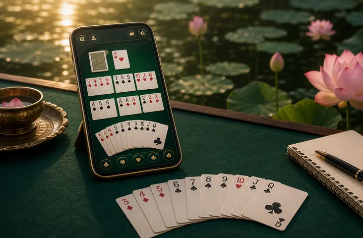 अभ्यास table par pure sequence cards green felt par